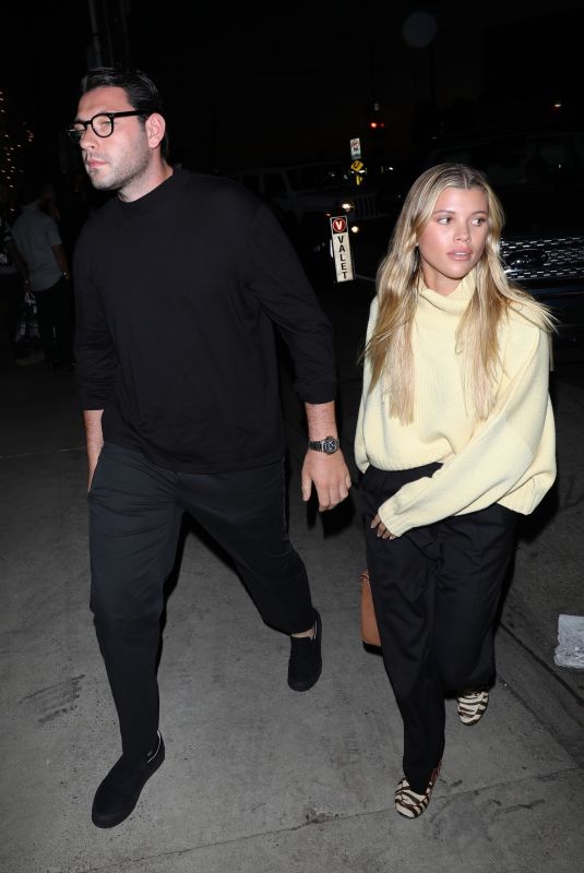 SOFIA RICHIE and Elliot Grainge Out for Dinner at Giorgio Baldi in Santa Monica 08/12/2022