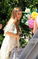 SOFIA VERGARA Arrives on the Set of America