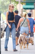 STELLA MAXWELL Out with Her Dog in New York 08/23/2022