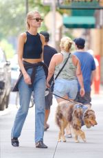 STELLA MAXWELL Out with Her Dog in New York 08/23/2022