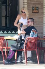 STELLA MAXWELL Put on Early Dinner with a Friend at Little Dom