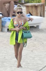 SYLVIE MEIS Out at a Beach at Cala di Volpe in Sardinia 08/096/2022