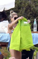 SYLVIE MEIS Out at a Beach at Cala di Volpe in Sardinia 08/096/2022