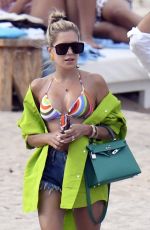 SYLVIE MEIS Out at a Beach at Cala di Volpe in Sardinia 08/096/2022