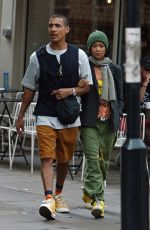 TAHNDIE NEWTON Out with Her Brother Jamie in London 08/23/2022