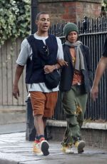 TAHNDIE NEWTON Out with Her Brother Jamie in London 08/23/2022