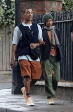 TAHNDIE NEWTON Out with Her Brother Jamie in London 08/23/2022