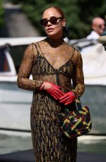 TESSA THOMPSON Leaves Excelsior Hotel in Venice 08/30/2022