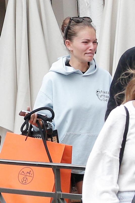 THYLANE BLONDEAU Shopping at Hermes Store in Saint Tropez 08/17/2022