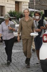 UMA THURMAN on the Set of The Old Guard 2 in Rome 08/20/2022
