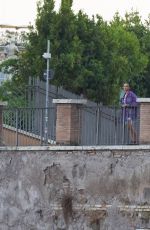 WHITNEY PEAK on the Set of Second Season of Gossip Girl Reboot in Rome 08/12/2022