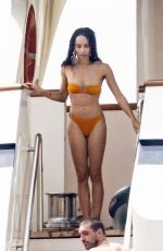ZOE KRAVITZ in Bikini at a Yacht in Positano 08/18/2022