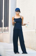ZOE KRAVITZ Out Smoking in New York 08/24/2022