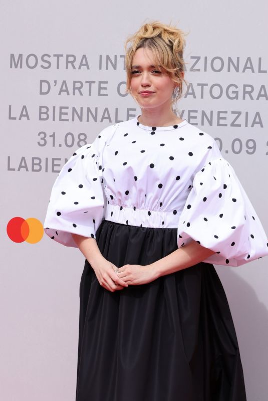 AIMEE LOU WOOD at Living Premiere at 79th Venice International Film Festival 09/01/2022