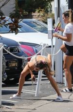ALESSANDRA AMBROSIO Heading to a Gym in Santa Monica 09/06/2022