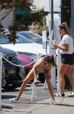 ALESSANDRA AMBROSIO Heading to a Gym in Santa Monica 09/06/2022