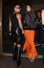 ALESSANDRA AMBROSIO Night Out with Friends at Milan Fashion Week 09/22/2022
