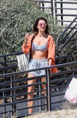 ALESSANDRA AMBROSIO on the Beach on Labor Day in Santa Monica 09/05/2022