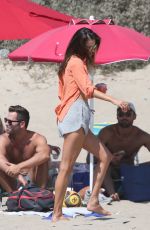 ALESSANDRA AMBROSIO on the Beach on Labor Day in Santa Monica 09/05/2022