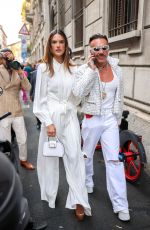 ALESSANDRA AMBROSIO Out at Milan Fashion Week 09/21/2022