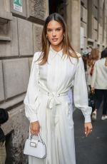 ALESSANDRA AMBROSIO Out at Milan Fashion Week 09/21/2022