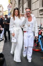 ALESSANDRA AMBROSIO Out at Milan Fashion Week 09/21/2022