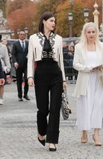 ALEXANDRA DADDARIO Leaves Dior Fashion Show at Paris Fashion Week 09/27/2022