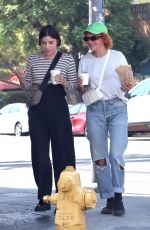 ALIA SHAWKAT Out for Coffee with a Friend in Los Feliz 09/16/2022