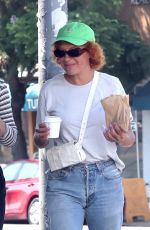 ALIA SHAWKAT Out for Coffee with a Friend in Los Feliz 09/16/2022