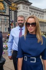 AMANDA HOLDEN at Site for Floral Tributes to Queen Elizabeth II on the Gate of Buckingham Palace 09/09/2022