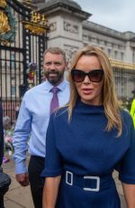 AMANDA HOLDEN at Site for Floral Tributes to Queen Elizabeth II on the Gate of Buckingham Palace 09/09/2022