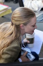 AMANDA SEYFRIED on the Set of The Crowded Room in New York 09/14/2022