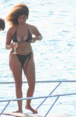 AMBER ROSE GILL in Bikini at a Yacht on Island Mykonos 08/31/2022