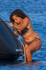 AMBER ROSE GILL in Bikini at a Yacht on Island Mykonos 08/31/2022