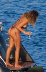 AMBER ROSE GILL in Bikini at a Yacht on Island Mykonos 08/31/2022