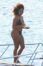 AMBER ROSE GILL in Bikini at a Yacht on Island Mykonos 08/31/2022