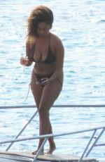 AMBER ROSE GILL in Bikini at a Yacht on Island Mykonos 08/31/2022