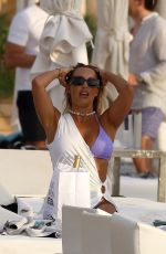 AMBER TURNER in Bikini Partying with Her Boyfriend Dan Edgar in Ibiza 09/02/2022