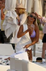 AMBER TURNER in Bikini Partying with Her Boyfriend Dan Edgar in Ibiza 09/02/2022