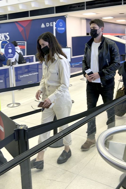 ANA DE ARMAS and Paul Boukadakis at JFK Airport in New York 09/04/2022
