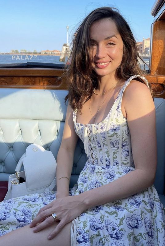 ANA DE ARMAS at a Photoshoot in Venice, September 2022