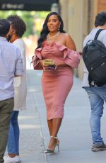 ANGELA SIMMONS Leaves Tamron Hall Show in New York 09/15/2022