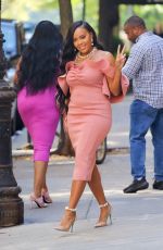 ANGELA SIMMONS Leaves Tamron Hall Show in New York 09/15/2022