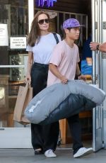 ANGELINA JOLIE at a Pet Store with Her Son Pax in Los Angeles 09/05/2022