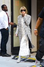 ANNA WINTOUR Leaves Proenza Schuler Show at New York Fashion Week 09/09/2022