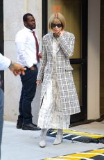 ANNA WINTOUR Leaves Proenza Schuler Show at New York Fashion Week 09/09/2022