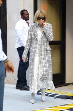 ANNA WINTOUR Leaves Proenza Schuler Show at New York Fashion Week 09/09/2022