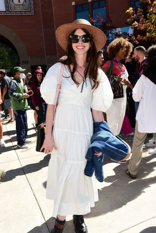 ANNE HATHAWAY Arrives at Armageddon Time Screening at Telluride Film Festival 09/04/2022