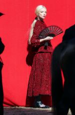 ANYA TAYLOR-JOY on the Set of a Photoshoot at Centennial Park in Sydney 09/11/2022