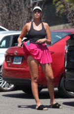 APRIL LOVE GEARY Finishes Her Tennis Class in Malibu 09/01/2022